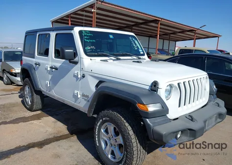 2018 Jeep Wrangler Unlimited Sport S 4X4 z USA, uszkodzony, nr VIN 1C4HJXDN4JW206273